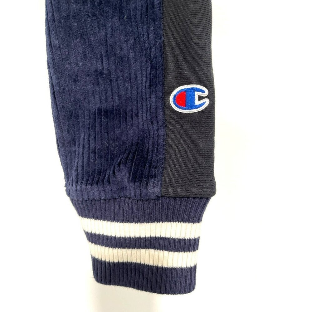 Champion Womens Reverse Weave Cropped Hoodie Navy/Black Size Small - Picture 4 of 6